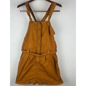 FP Movement Free People Overalls‎ Romper Jumpsuit Brown Belted Short Size Small